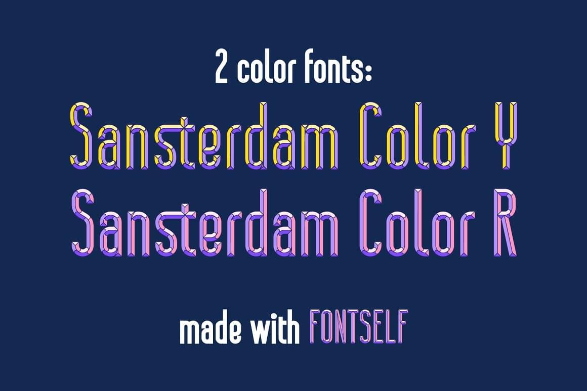 Sansterdam：彩色平面字体1637,