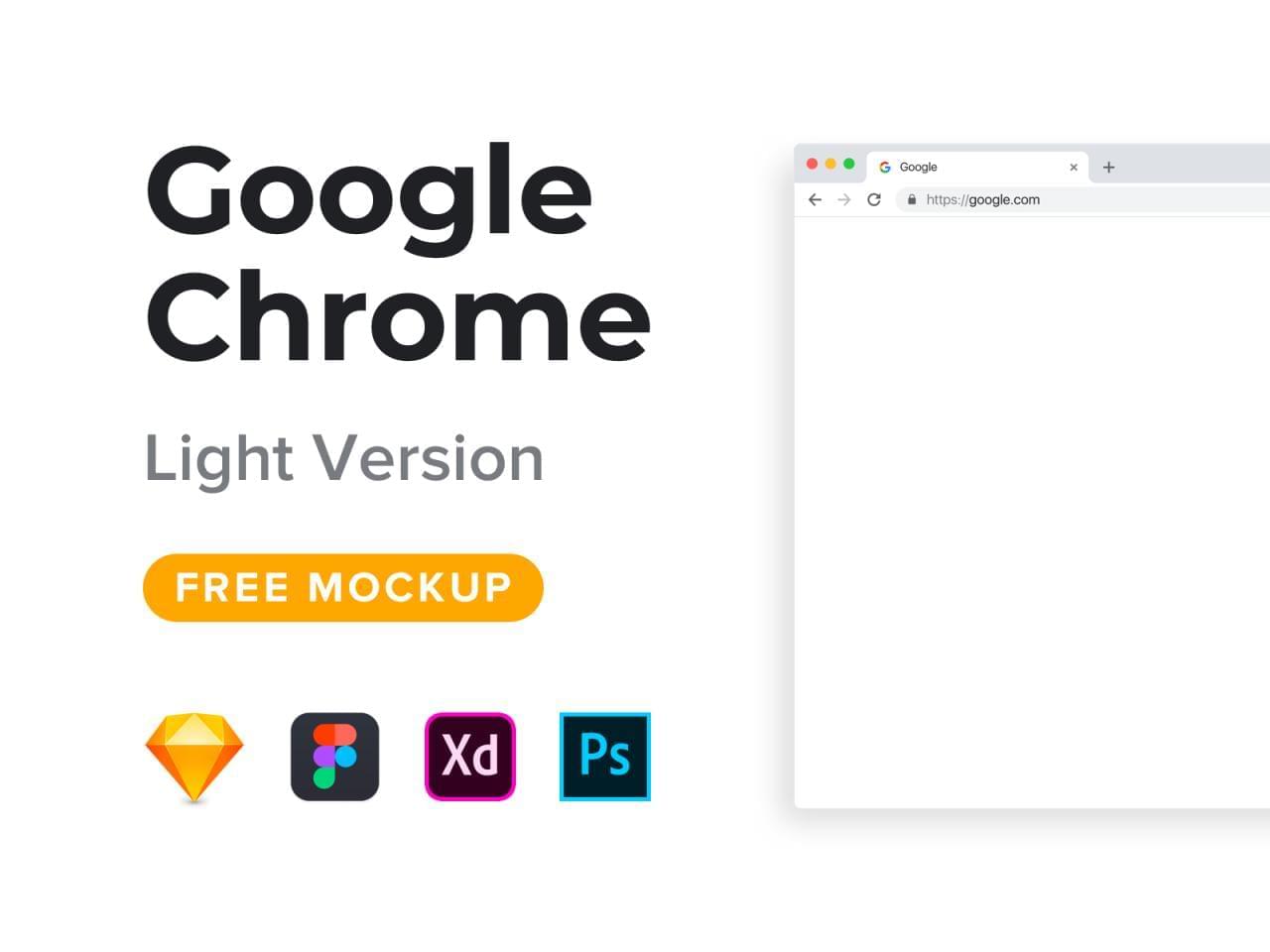 Google Chrome Mockup 模板2962,