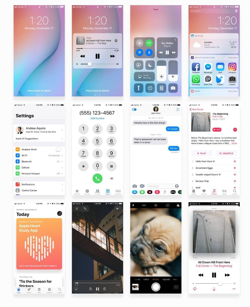 Facebook iOS 11 iPhone UI kit9970,