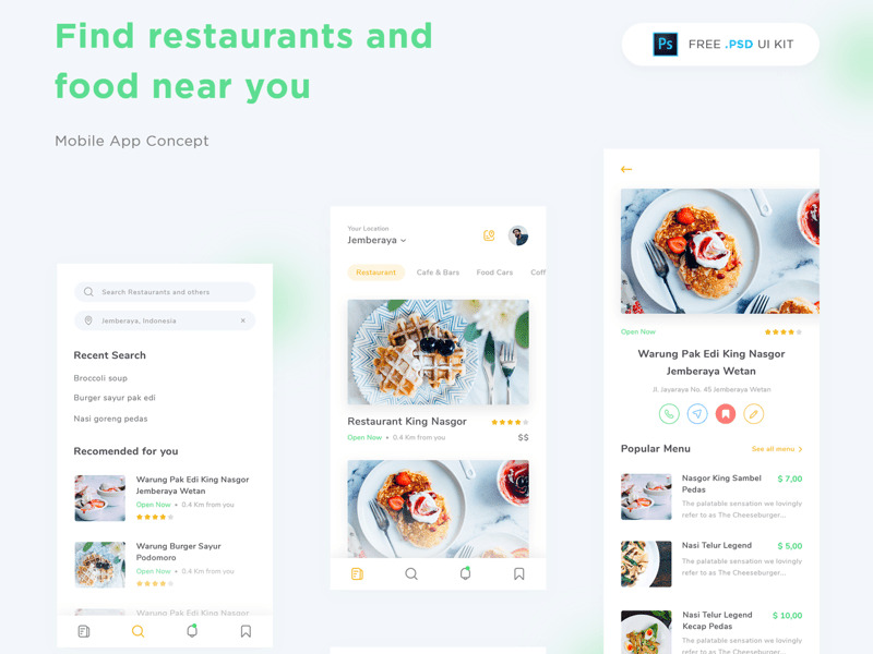 好食、餐厅App FREE PSD2407,好食,餐厅,app,free