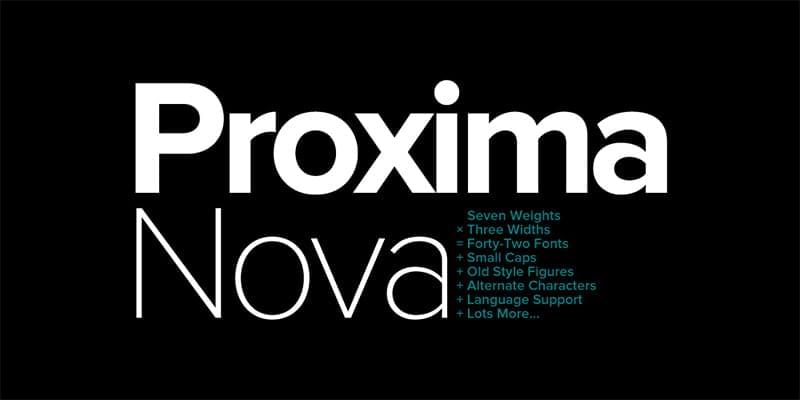 非衬线英笔墨体：Proxima Nova7167,