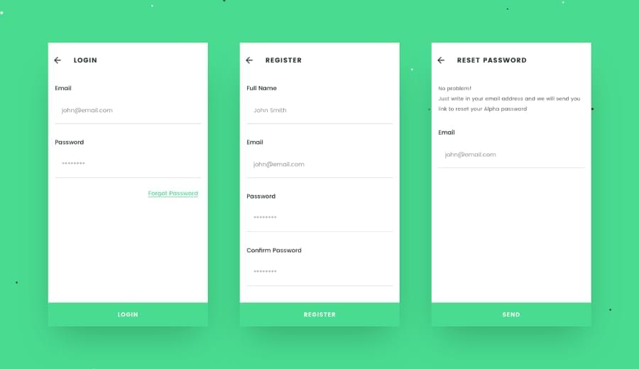 Alpha Free Sketch UI Kit2196,