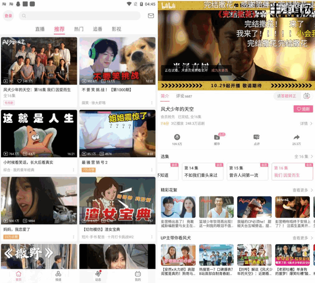 哔哩哔哩观点v6.16.8纯洁版 来除版权5845,哔哩哔哩,观点,16,纯洁,来除