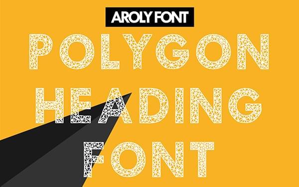 多边形英笔墨体 AROLY FONT380,多边,多边形,英文,笔墨,字体