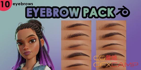 Blender眉毛预设包 The Eyebrow Pack7205,