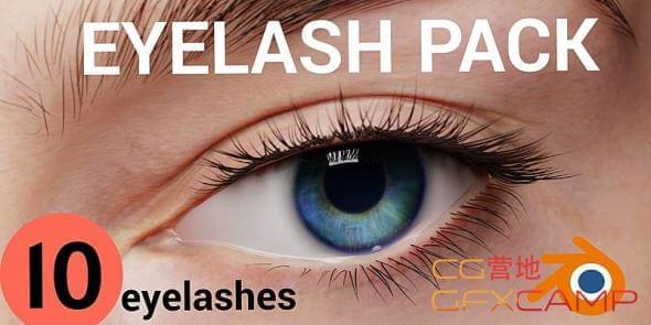 Blender睫毛预设包 Eyelash Pack4239,blender,睫毛,预设