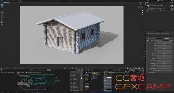 Blender小板屋天生插件 Cottage Generator Setup for Geometrynodes V1204,