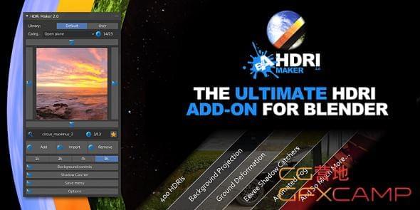 Blender HDRI情况建造模仿插件 HDRi Maker 2.0.88 For Blender + 预设库1703,blender,hdri,情况,建造,模仿