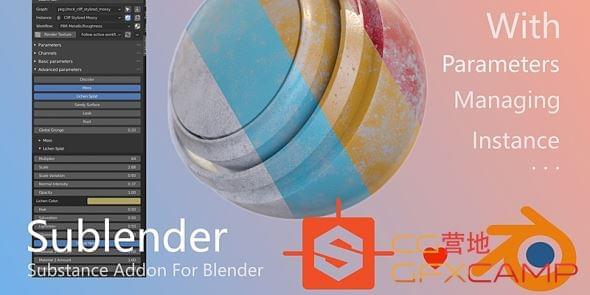 Subtance材量预设导进Blender插件 Sublender6404,