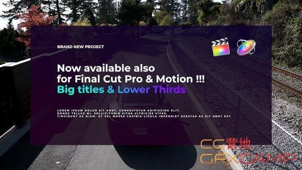 FCPX插件-引见笔墨题目字幕条动绘 Big Titles &amp;#038; Lower Thirds6507,fcpx,插件,引见,绍文,笔墨