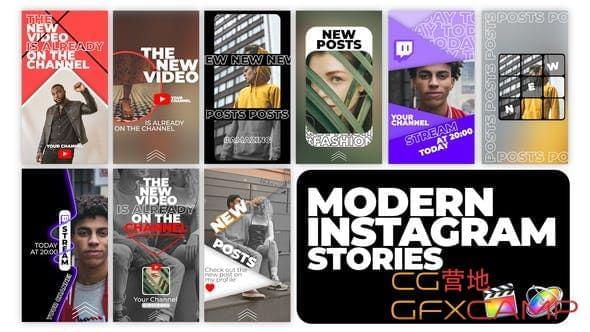FCPX插件-当代时髦INS横屏视频包拆动绘 Modern Instagram Stories628,fcpx,插件,当代,当代时髦,时髦