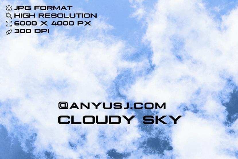 免费多云蓝色下浑天空布景拍照包Cloudy Sky Imagery7844,免费,费多,多云,云蓝,蓝色