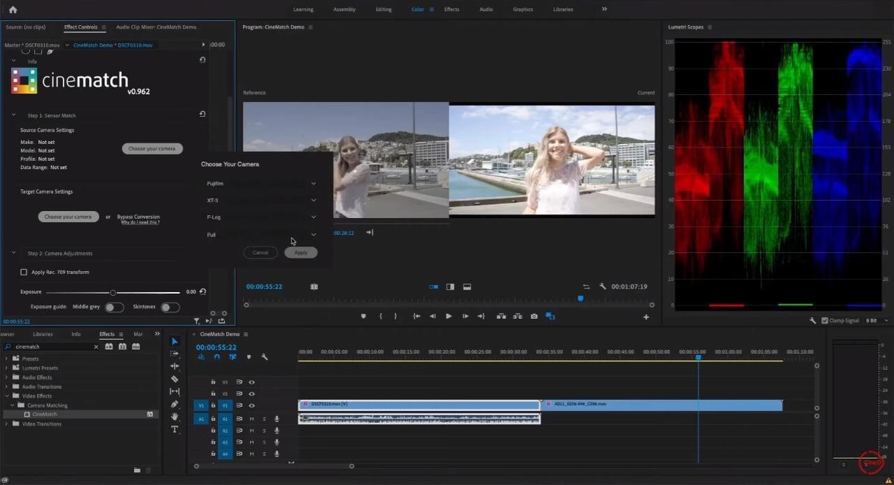 PR插件-CineMatch CE v1.12b Win 开麦拉颜色空间婚配5603,插件,12b,win,拍照,开麦拉