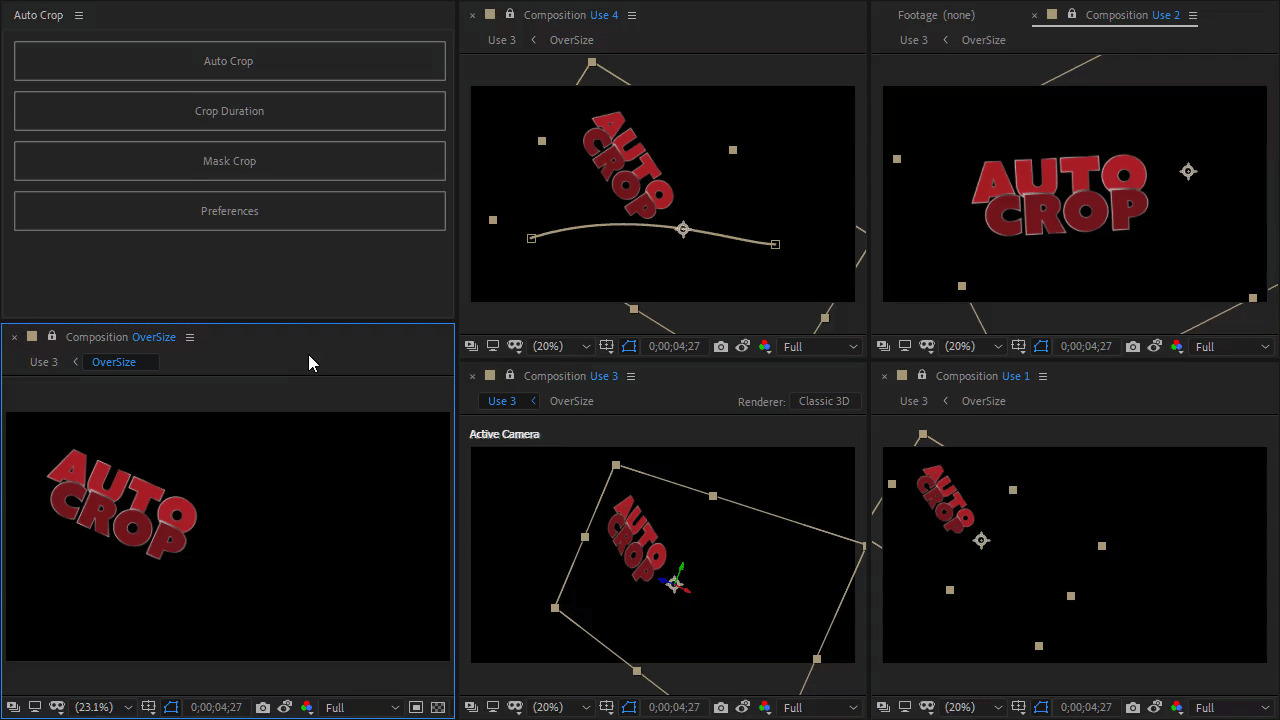 AutoCrop v3.1.0 分解地区主动裁剪AE插件 AE剧本4851,分解,分解区,地区,主动,裁剪