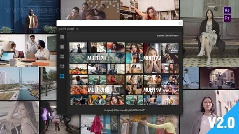 AE扩大/PR预设-自界说视频图片分屏预设 Multi Screen Split Divider Extension V21030,扩大,预设,自定,自界说,界说
