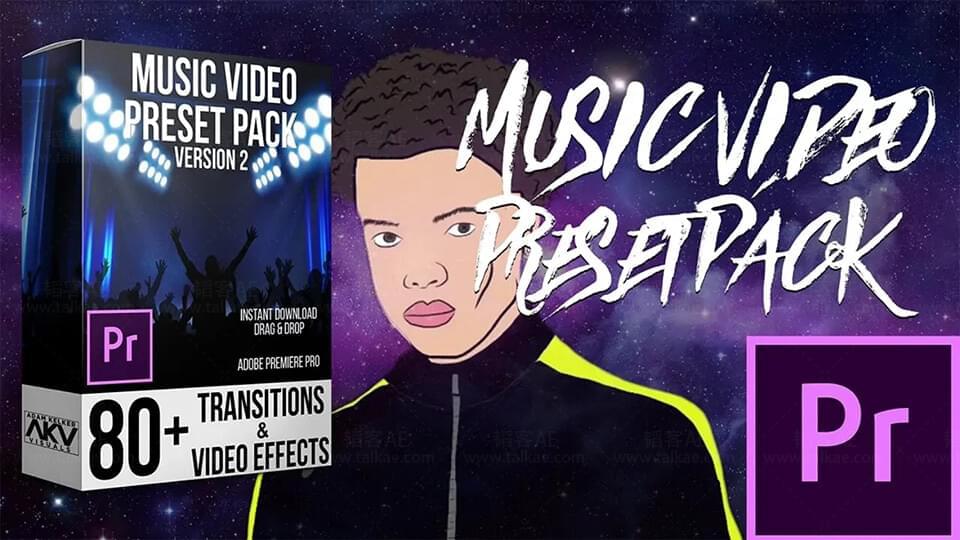 PR转场预设-Akvstudios Music Video Preset Pack v1 &amp;amp; v2 MV音乐类转场殊效素材包9439,转场,预设,music,video,pack