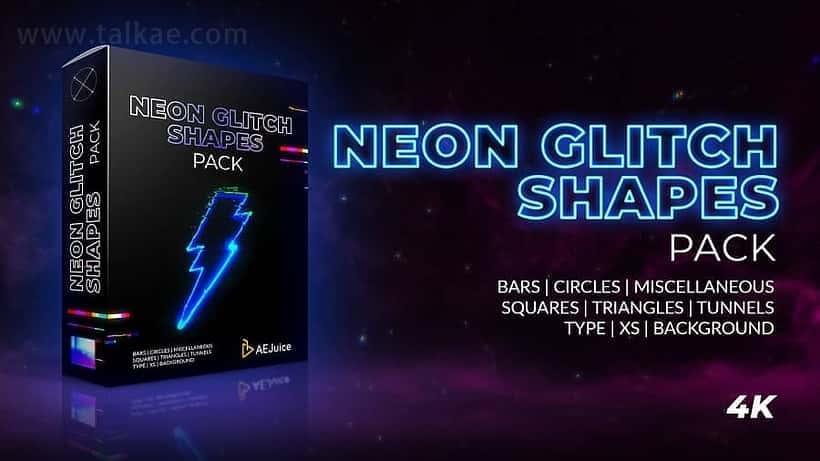 4K视频素材-Neon Glitch Shapes 72组赛专朋克毛病闪灼动绘3276,视频,视频素材,素材,glitch,shapes