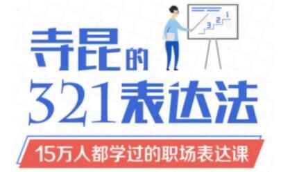 怎样进步表达才能？《寺昆的321表达法》15万人皆教过的职场表达课3758,