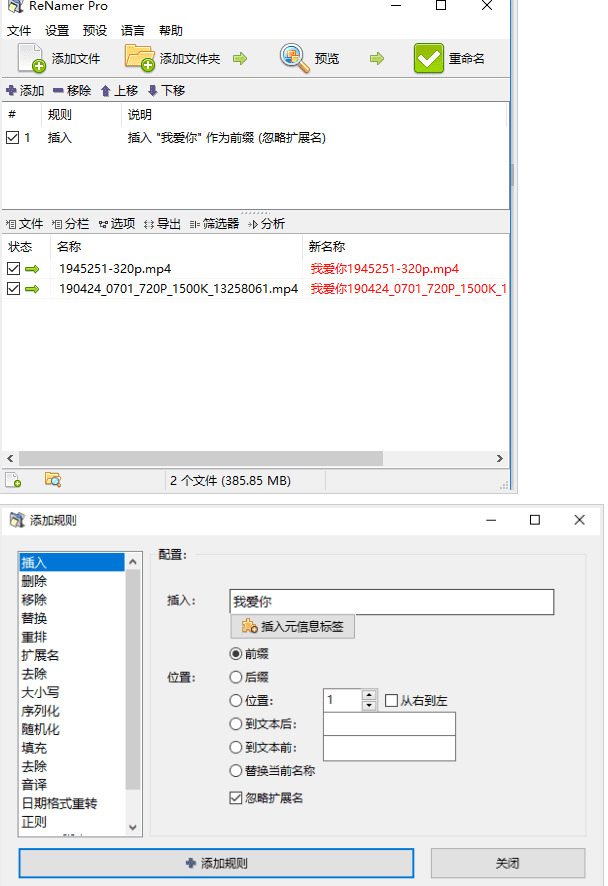 批量更名改属性文件重定名东西-Rename Pro 6.9.02080,