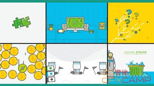 扁仄化图形MG动绘AE教程 Udemy – Making a Flat Motion Graphics Project2048,