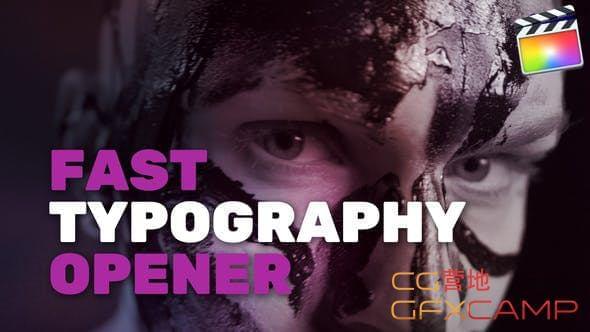 FCPX模板-时髦视频快速笔墨展现片头 Fast Typography Opener8942,fcpx,模板,时髦,视频,快速