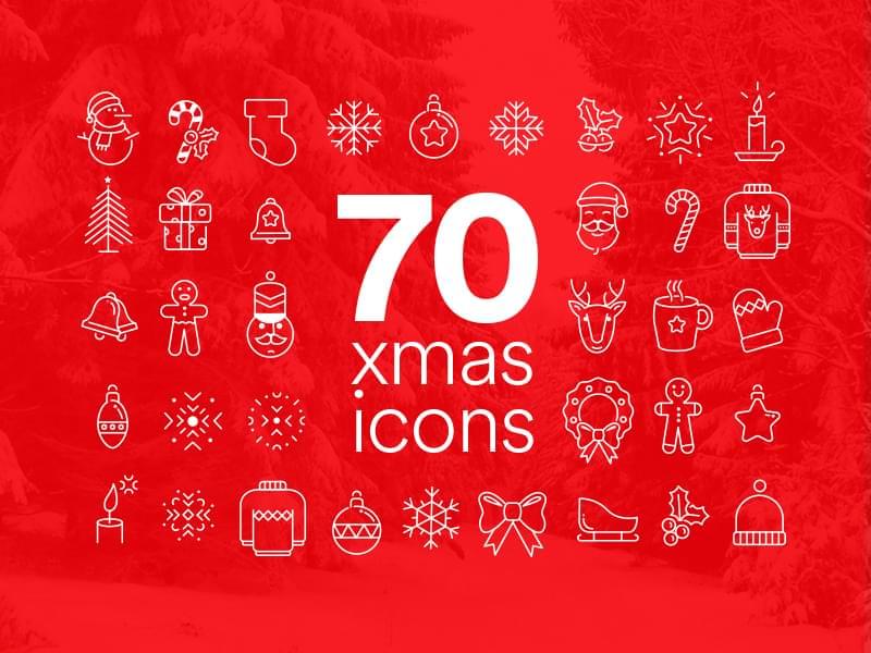 70个线性气势派头的圣诞节图标 Christmas icons3989,70,线性,气势派头,气势派头的,圣诞