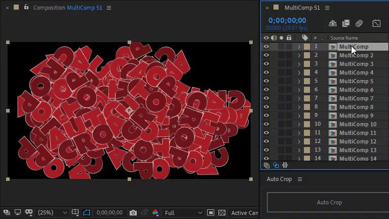 分解地区主动裁切AE剧本 Aescripts Auto Crop 3.1.1 for After Effects WIN8598,